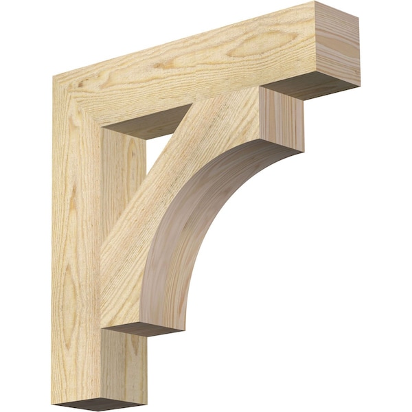 Ekena Millwork Westlake Block Rough Sawn Bracket, Douglas Fir, 4"W x 20"D x 20"H BKT04X20X20WTL05RDF - main